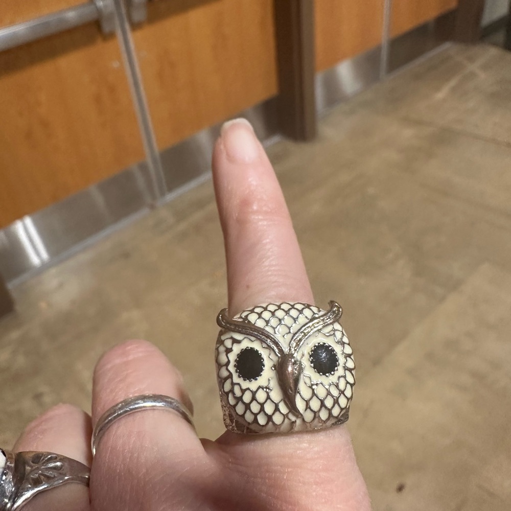 Vintage Owl statement ring